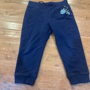 Janie and Jack Dark Blue Kids Joggers with Star Detail